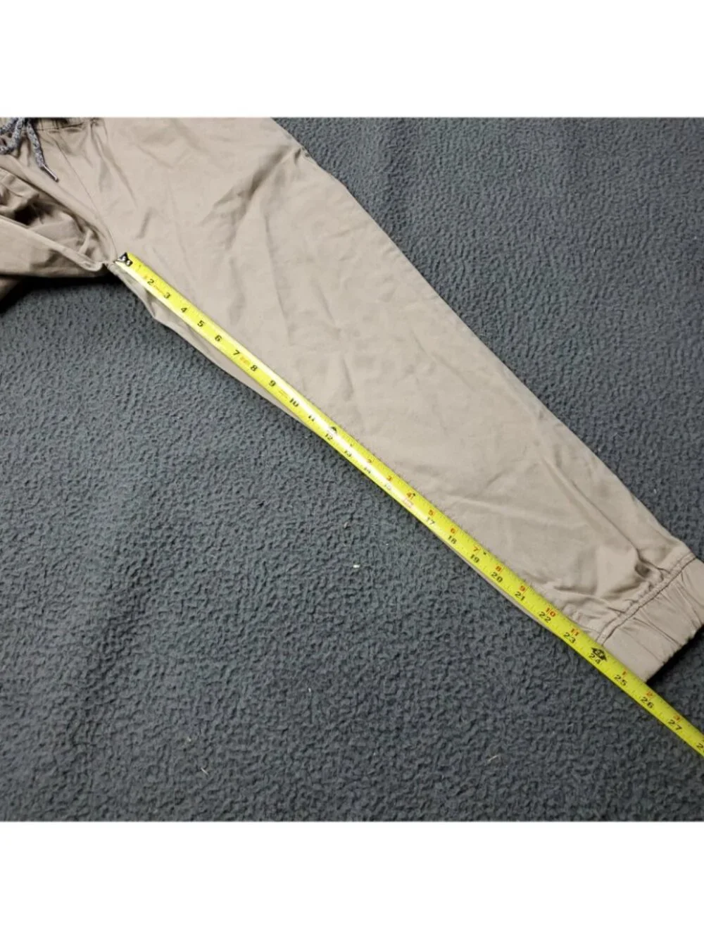 Sovereign Code Berman Pants Mens 28 x26 Joggers Khaki Chino Tan Drawstring